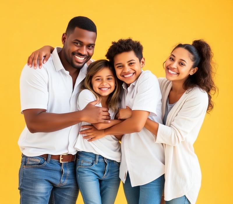 Famille souriante